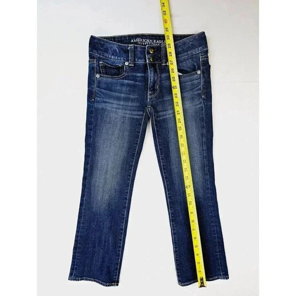 American Eagle Outfitters Size 2 Regular Super Stretch Artist Crop Blue Jeans - Picture 13 of 13